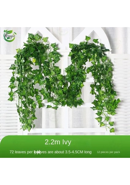 Boston Sarmaşık 1 Adet 2.2 M Simülasyon Ivy Scindapsus Aureus Ivy Yaprakları Ivy Vines Yeşil Yapraklar Yapay Çiçek Düğün (Yurt Dışından)
