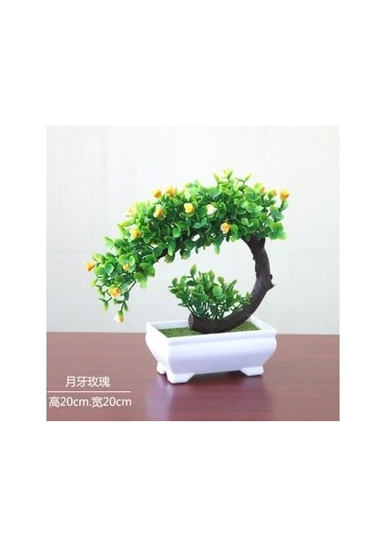 G4 Yapay Bitki Yapay Çiçek Ev Dekor Bonsai Ağacı Pot Bitki Ev Odası Bahçe Dekorasyon Için Sahte Çiçek Saksı Süs (Yurt Dışından)