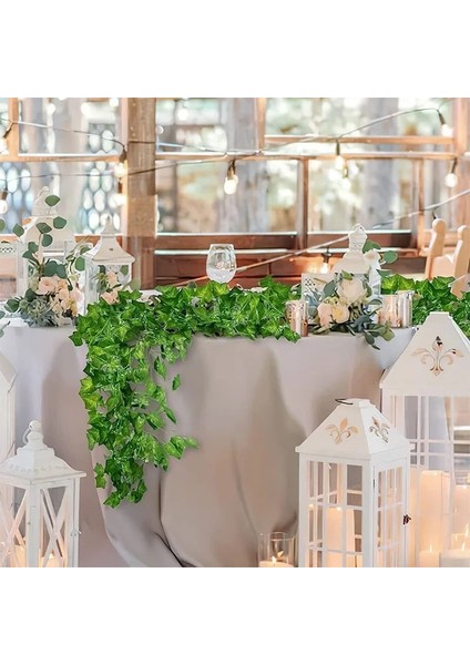 Kaliteli Yapay Bitkiler Ev Dekor Sahte Çelenk Yaprakları Yeşil Ipek Sarmaşık Asılı Sarmaşıklar Dıy Düğün Parti Odası Bahçe Dekorasyon Için (Yurt Dışından) modelleri