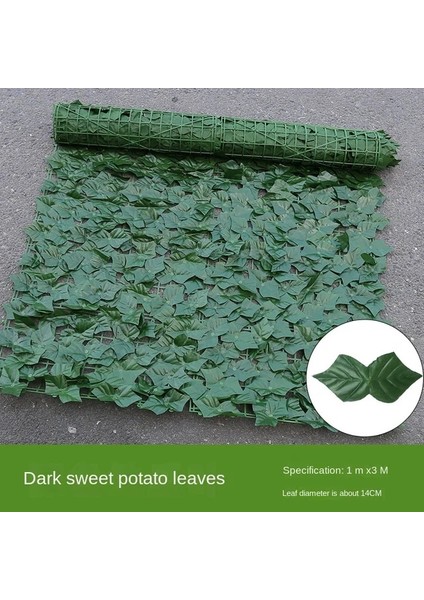 Patates Yaprakları 0.5MX1M Yapay Sarmaşık Gizlilik Çit Ekranı Gizlilik Duvar Yapay Sarmaşık Çit Yaprak Asma Dış Mekan Dekor Için Gizlilik Çit Duvar Ekranı (Yurt Dışından)