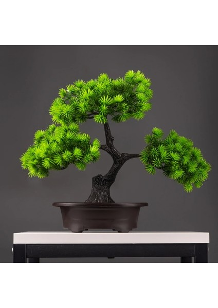Wolong Çam 27X32 27 cm Yapay Çam Bitkiler Bonsai Sahte Ağaç Süsleri Plastik Bitkiler Ev Odası Masaüstü Dekorasyon Için Peyzaj Simülasyon Ağacı (Yurt Dışından) modelleri