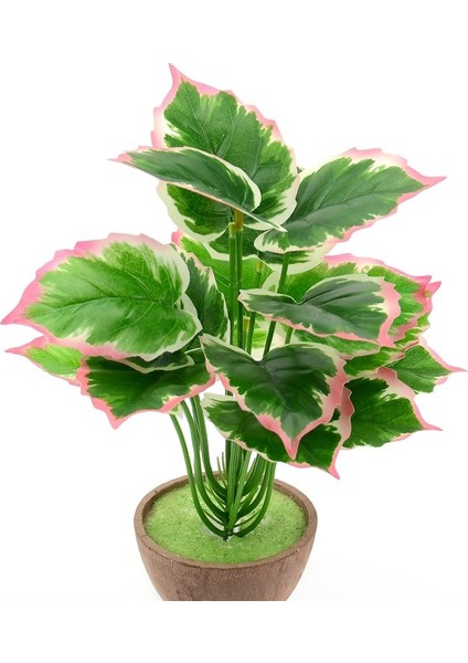 Stil 4 1 Buket / 18 Yaprak Yapay Palmiye Yeşil Turp Bitki Yaprak Ev Düğün Masa Süslemeleri Sahte Bonsai Ağacı Yaprakları Accessori (Yurt Dışından)