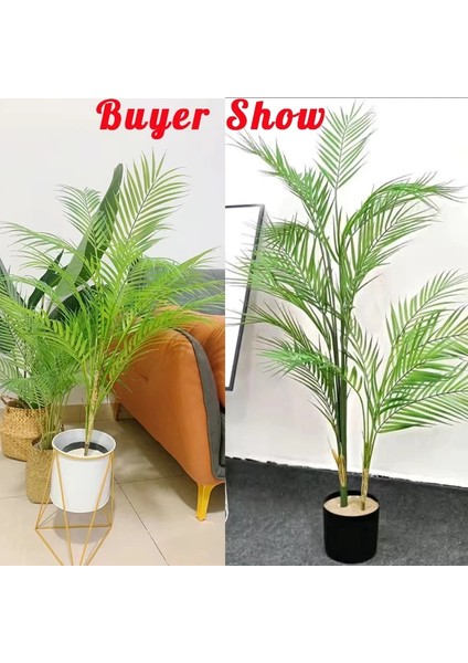 90 cm 9 Kafaları 125 cm 13 Kafaları Büyük Yapay Palmiye Ağacı Tropikal Bitkiler Sahte Palmiye Yaprakları Plastik Monstera Şube Ev Düğün Dekor Için (Yurt Dışından) modelleri