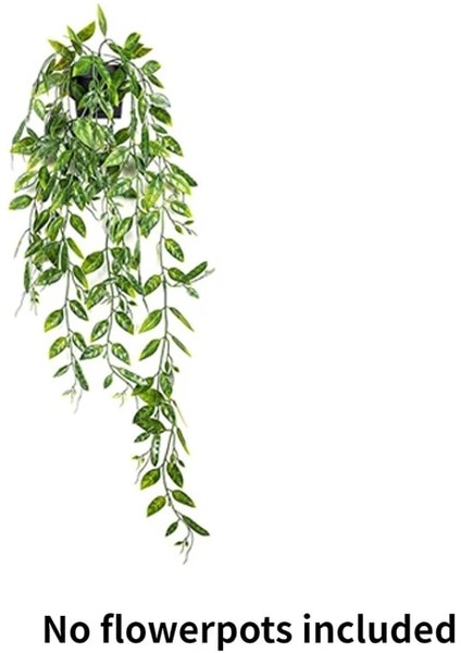Kar Bezelye 50-55 cm Yapay Okaliptüs Rattan Sahte Asılı Bitki Saksı Yeşil Bitki Duvar Odası Ev Iç Raf Dekor Için Uygun Mandala Vine (Yurt Dışından)