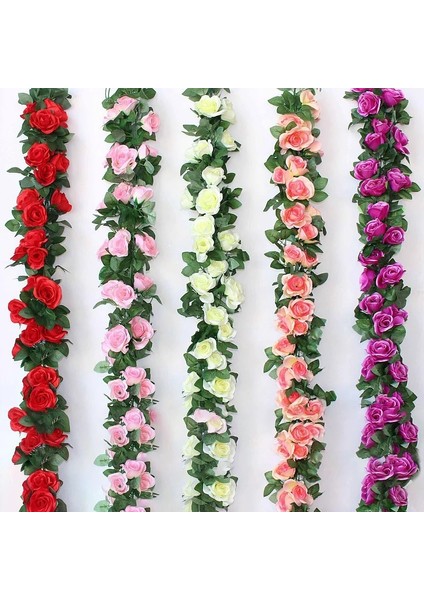 14 250 Cm/grup Ipek Güller Sarmaşık Asma Yeşil Yapraklar ile Ev Düğün Dekorasyon Için Sahte Yaprak Diy Asılı Çelenk Yapay Çiçekler (Yurt Dışından)