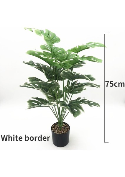 18 Büyük Sarı Kenar 57CM/75CM Iskandinav Yapay Bitki 18 Kaplumbağa Arka Yapraklar Uzun Ömürlü Yaprak Ev Iç Dekorasyon Büyük Yeşil Bitki Sahte Bitki Dıy (Yurt Dışından)