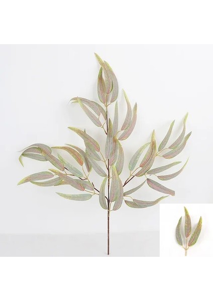 Açık Yeşil 65 cm Yapay Bitki Okaliptüs Ipek Yeşil Söğüt Yaprakları Ev Dekorasyon Noel Açık Düğün Parti Sahte Bitki Aranjmanı (Yurt Dışından)