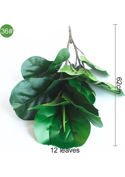 V Yeşil Yapay Palmiye Yaprağı Plastik Bitkiler Tropikal Ağaç Dalı Sahte Bitkiler Orman Ev Bahçe Dekor Düğün Dekorasyon Aksesuarı (Yurt Dışından)