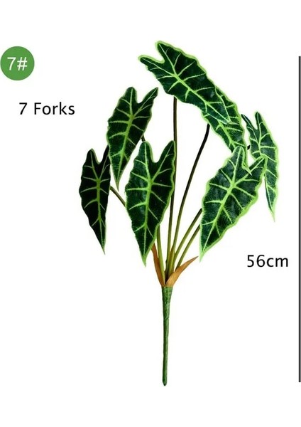 T Yeşil Yapay Palmiye Yaprağı Plastik Bitkiler Tropikal Ağaç Dalı Sahte Bitkiler Orman Ev Bahçe Dekor Düğün Dekorasyon Aksesuarı (Yurt Dışından) fiyatları