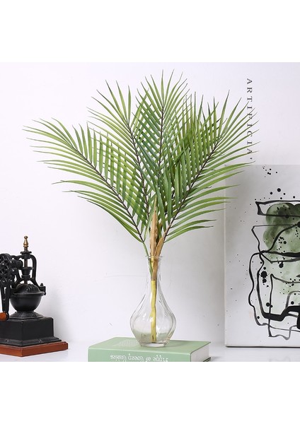 T Yeşil Yapay Palmiye Yaprağı Plastik Bitkiler Tropikal Ağaç Dalı Sahte Bitkiler Orman Ev Bahçe Dekor Düğün Dekorasyon Aksesuarı (Yurt Dışından) fırsatları