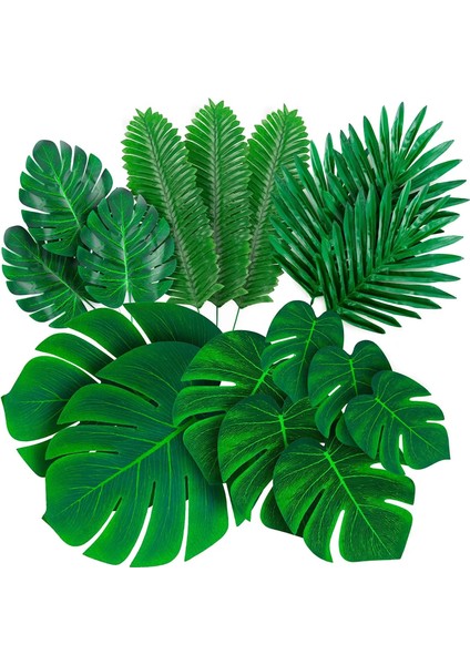 I 5 Adet 5 Adet Yapay Bitkiler Tropikal Monstera Palmiye Yaprakları Simülasyon Yaprak Hawaii Tema Parti Dekor Için Ev Bahçe Sahte Yapraklar (Yurt Dışından)