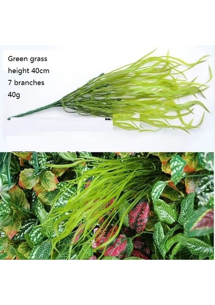 Yeşil Çim Dıy Yapay Plastik Çim Yaprakları Çiçekler Flores Bitkiler Ev Mağaza Bahçe Hayal Duvar Dekorasyonu Için Sahte Bitkiler (Yurt Dışından)