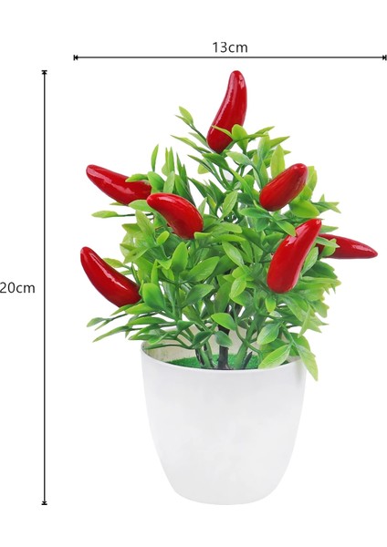 20 Yapay Bitkiler Bonsai Portakal Nar Meyve Biber Ağacı Saksı Pencere Dekor Ev Masa Dekorasyon Mini Plastik Süs (Yurt Dışından) indirimleri