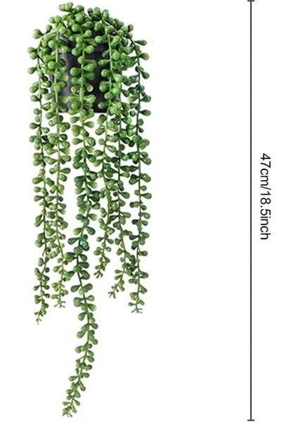 Sevgilinin Gözyaşları 1pc (Saksı Olmadan) Yapay Succulents Asılı Duvar Bitkileri Okaliptüs Mandala Asılı Saksı Plastik Çelenk Düğün Ev Dekor Rattan Bonsai (Yurt Dışından)