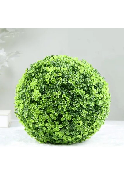 Yeşil 25 cm Yo Cho Yapay Bitkiler Büyük Yeşil Taklit Plastik Çim Boule Ev Bahçe Dış Dekorasyon Için Sahte Çiçek Topu (Yurt Dışından)