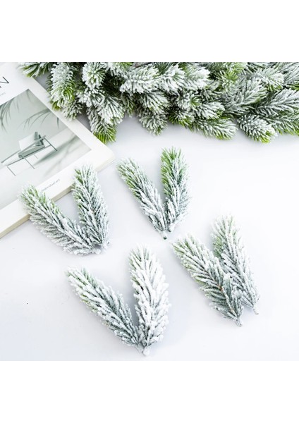 Beyaz B05 11 cm 10 Adet 20/10 Adet Yapay Sedir Kar Çam Dalları Noel Ağacı Düğün Süslemeleri Dıy Masaüstü Oturma Odası Ev Mutfak Sahte Bitkiler (Yurt Dışından)