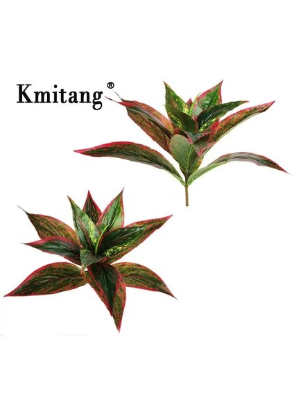 Stil 10 5 Çatal 29 cm Sahte Bitkiler Yapraklar Tropikal Yapay Ağaç Yaprağı Küçük Bitki Örtüsü Dekoratif Bitki Duvar Ev Bonsai Dekorasyon (Yurt Dışından)