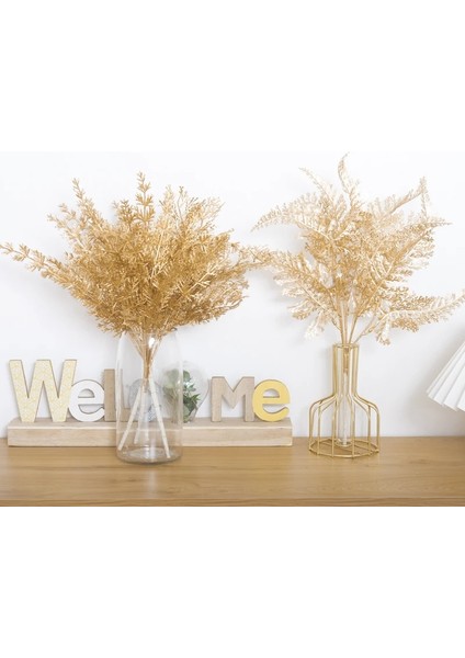 Gypsophila Yapay Bitki Altın Serisi Plastik Sahte Yapraklar Noel Partisi Dekorasyon Bahçe Ev Düğün Kutlama Çiçek Aranjmanı (Yurt Dışından) fırsatları