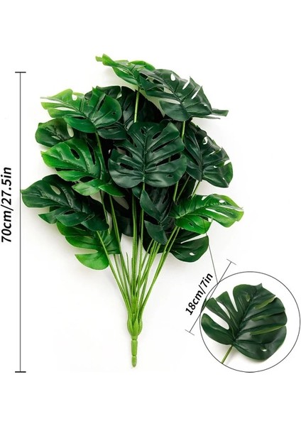 LD1481 x 45-90 cm Tropikal Palmiye Ağacı Büyük Monstera Yapay Bitkiler Yeşillik Düğün Ev Bahçe Balkon Dekor ile Büyük Hindistan Cevizi Ağacı (Yurt Dışından)