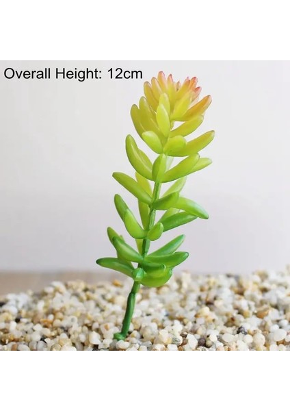 Bahar Fo Shou Cao Yeşil Yapay Succulents Bitkiler Ev Bahçe Yatak Odası Balkon Masaüstü Masa Mini Bonsai Düğün Parti Dekorasyon Sahte Bitkiler (Yurt Dışından)