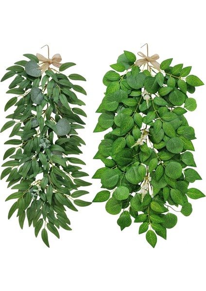 Stil 1 Ev Duvar Dekorasyonu Şifreleme Yeşil Bitki Simülasyon Söğüt Yaprağı Wisteria Şerit Kolye Simülasyon Okaliptüs Kolye (Yurt Dışından)