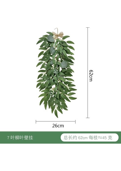 Stil 1 Ev Duvar Dekorasyonu Şifreleme Yeşil Bitki Simülasyon Söğüt Yaprağı Wisteria Şerit Kolye Simülasyon Okaliptüs Kolye (Yurt Dışından)