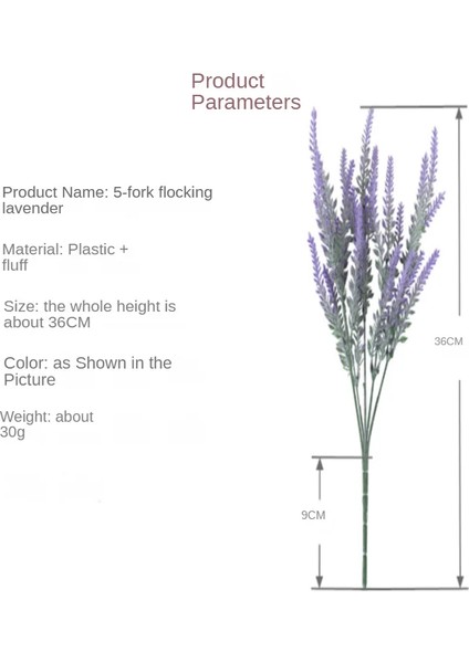 Hong Lian Yapay Çiçekler Akın Plastik Lavanta Paketi Sahte Bitkiler Düğün Dizgin Buketi Kapalı Açık Ev Mutfak Ofis Masası (Yurt Dışından) indirimleri