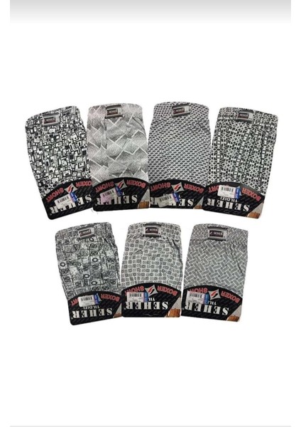 0007 Erkek Desenli Boxer 10 Adet