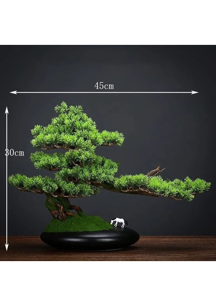 HMB4021 Ev Dekorasyon Saksı Dıy Yanlış Ağaç Bonsai Oturma Odası Çin Tarzı Otel Sundurma Peyzaj Dekorasyon Yeşil Bitki Dekorasyon (Yurt Dışından) fırsatları
