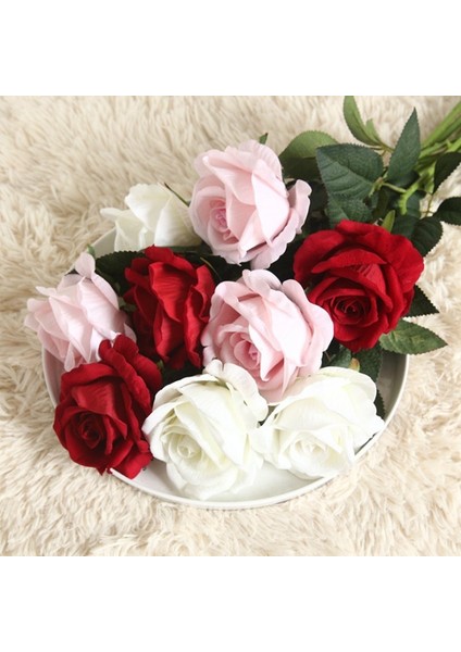 Gül Pembe 1 Adet 5 Adet Yapay Çiçekler Buket Güzel Ipek Güller Düğün Ev Masa Süsü Sahte Bitkiler Düzenlemek Sevgililer Günü Hediyesi (Yurt Dışından)
