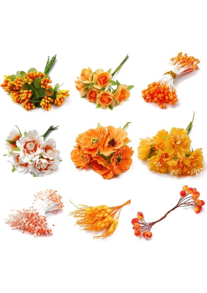 Stil 2 6/10/12/50/60/70/90/288 Adet Karışık Portakal Çiçeği Kiraz Ercik Meyveleri Paketi Dıy Noel Düğün Pastası Hediye Kutusu Çelenkler Dekor (Yurt Dışından) fiyatları