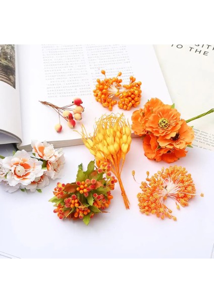 Stil 2 6/10/12/50/60/70/90/288 Adet Karışık Portakal Çiçeği Kiraz Ercik Meyveleri Paketi Dıy Noel Düğün Pastası Hediye Kutusu Çelenkler Dekor (Yurt Dışından) indirimleri