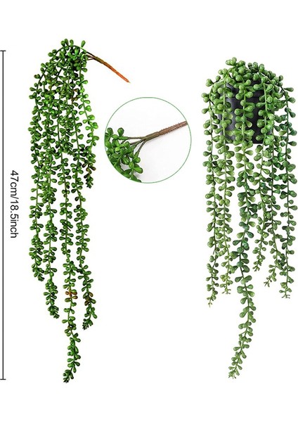 Kar Bezelye 1 Pc (Saksı Olmadan) Yapay Succulents Asılı Duvar Bitkileri Okaliptüs Mandala Asılı Saksı Plastik Çelenk Düğün Ev Dekor Rattan Bonsai (Yurt Dışından)