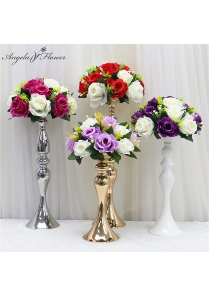 Gül Kırmızı 26CM Yapay Çiçek Topu Kumaş Plastik Simülasyon Masa Centerpieces Dekor Düğün Için Yol Kurşun Çiçek Buketi Parti Sahne (Yurt Dışından) fiyatları