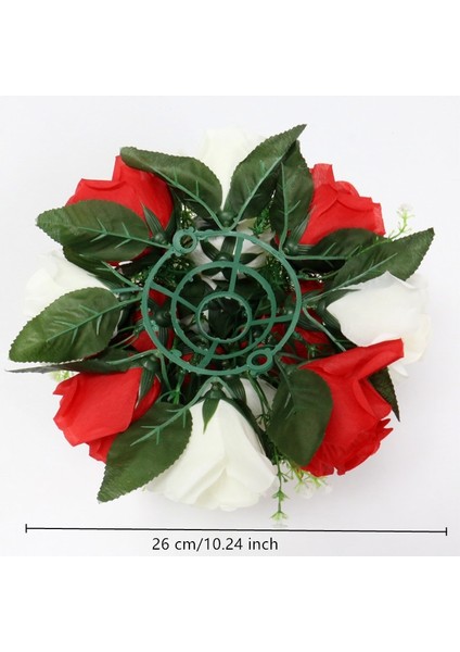 Gül Kırmızı 26CM Yapay Çiçek Topu Kumaş Plastik Simülasyon Masa Centerpieces Dekor Düğün Için Yol Kurşun Çiçek Buketi Parti Sahne (Yurt Dışından) indirimleri