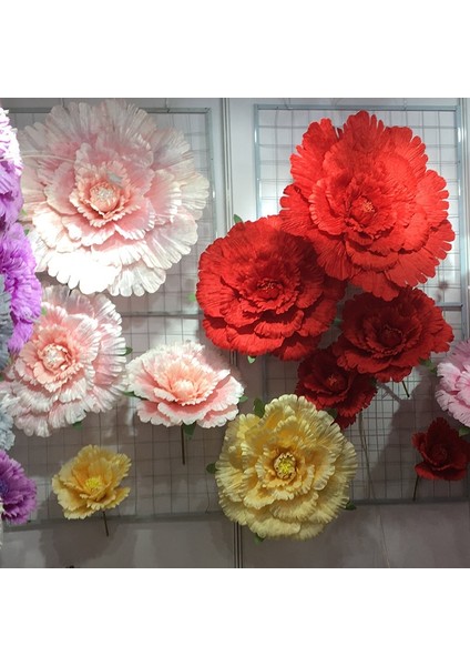 Gri 80 cm Çoklu Boyutları Düğün Çiçek Büyük Ipek Yapay Çiçek Şakayık Kafası Diy Çiçek Arka Plan Duvar Dekorasyonu (Yurt Dışından)