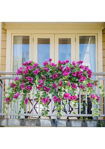 K Asılı Yapay Ipek Morning Glory Taklit Çiçek Askılığı Düğün Bahçe Dekor Sahte Bitki Canlı Renk Çiçek Duvar Dekor (Yurt Dışından) fiyatları