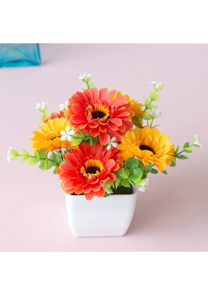 Bordo Yapay Krizantem Çiçeği Saksı Bitki Gerçekçi Gypsophila Ahşap Saksı Bonsai Ev Bahçe Süsleri Dekorasyon (Yurt Dışından) indirimleri