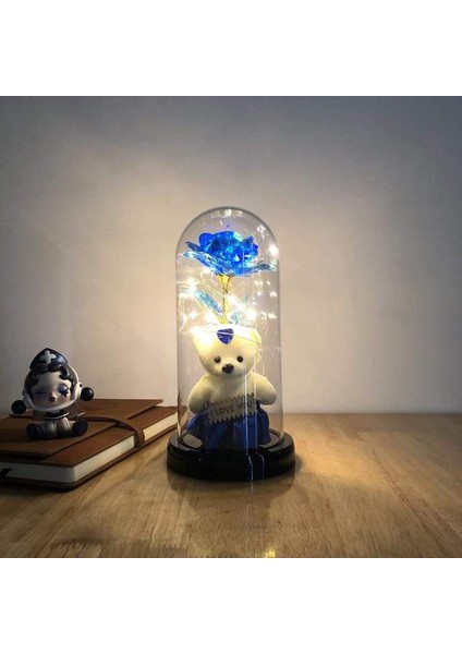 047 2020 LED Magic Galaxy Rose Ebedi 24K Altın Folyo Çiçek Kubbe Peri Dize Işıklar Noel Sevgililer Günü Anneler Günü Hediyesi (Yurt Dışından)