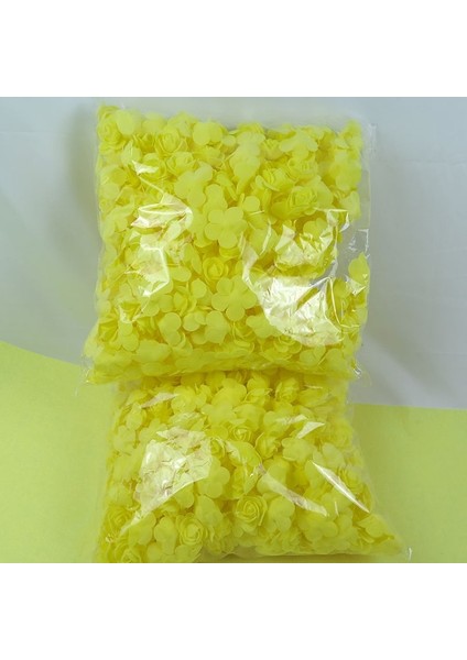 Sarı 1000 Adet 100/1000 Adet 3.0 Mini Gül Yapay 3.5 cm Köpük Güller Pe Çiçek Kafa Dıy Oyuncak Ayı Tavşan Paskalya Doğum Günü Sevgililer Günü Ev Dekorasyonu (Yurt Dışından)
