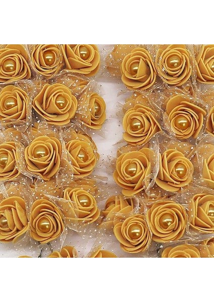 F01 24 Adet 12/24/72 Adet 3 cm Yapay Mini Köpük Güller Çiçekler Dantel Inci Boncuk ile Düğün Dekor Için Dıy Gelin Çelenk Scrapbooking El Sanatları (Yurt Dışından)