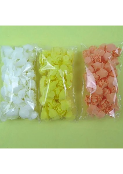 Beigeyelloworange 500 Adet 100/1000 Adet 3.0 Mini Gül Yapay 3.5 cm Köpük Güller Pe Çiçek Kafa Dıy Oyuncak Ayı Tavşan Paskalya Doğum Günü Sevgililer Günü Ev Dekorasyonu (Yurt Dışından)