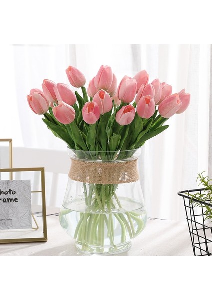 Bej 31 Adet/grup Laleler Yapay Çiçekler Pu Calla Sahte Çiçekler Gerçek Dokunmatik Çiçekler Düğün Dekorasyon Için Ev Partisi Dekorasyon Şekeri (Yurt Dışından) fırsatları