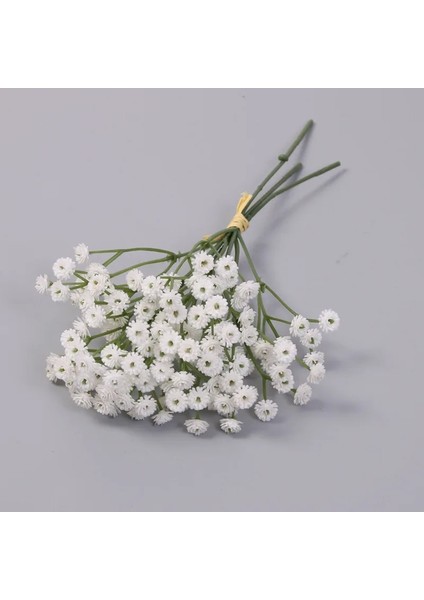 Sarı Yapay Gypsophila Küçük Demet Sahte Bitki Düğün Gelin Holding Çiçekler Ev Bahçe Plastik Gypsophilas Buket Dekorasyon (Yurt Dışından)