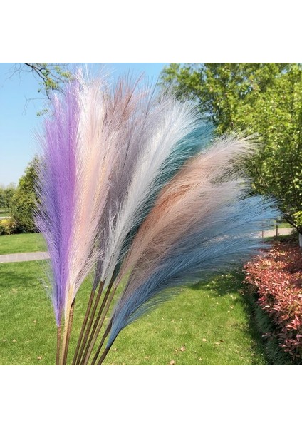 Mor 120 cm 1 Adet 90/120 cm Yapay Pampas Çim Buketi Ev Dekor Için Sahte Bitki Bahçe Düğün Dekorasyon Simülasyon Kurutulmuş Çiçekler Kamış (Yurt Dışından) fiyatları