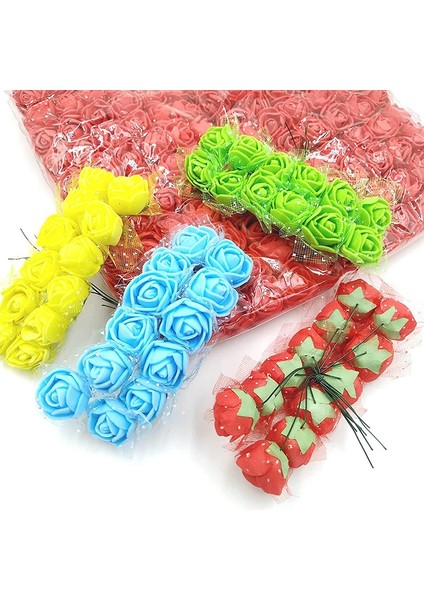 Şarap Kırmızısı 144 Adet 36/72/144 Adet Köpük Gül Yapay Çiçek Başları Buket Dıy Çelenk Düğün Süslemeleri Sahte Çiçekler Sevgililer Günü Hediyeleri Ev Dekor (Yurt Dışından) indirimleri