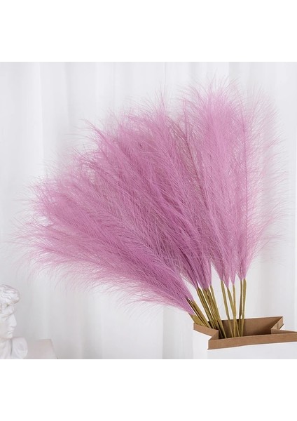 Pembe Mor 5 Adet 5/10 Adet 56 cm Yapay Pampas Çim Buket Düğün Parti Için Ev Odası Masa Dekorasyon Mini Sahte Kamış Çiçek Bitki Dıy Vazo (Yurt Dışından)