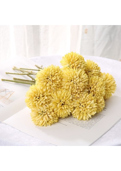 Sarı 5 Adet 3/5 Adet Ortanca Yapay Çiçekler Buket Ev Yatak Odası Dekoru Düğün Dekorasyon Zanaat Vazolar Çiçek Aranjmanı Aksesuarları (Yurt Dışından)