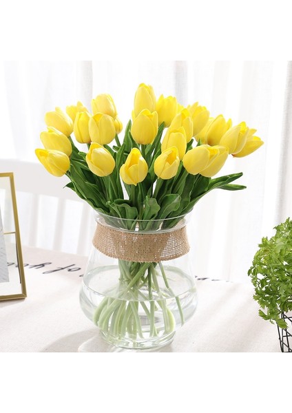 Şeftali 31 Adet/grup Laleler Yapay Çiçekler Pu Calla Sahte Çiçekler Gerçek Dokunmatik Çiçekler Düğün Dekorasyon Için Ev Partisi Dekorasyon Şekeri (Yurt Dışından) fiyatları