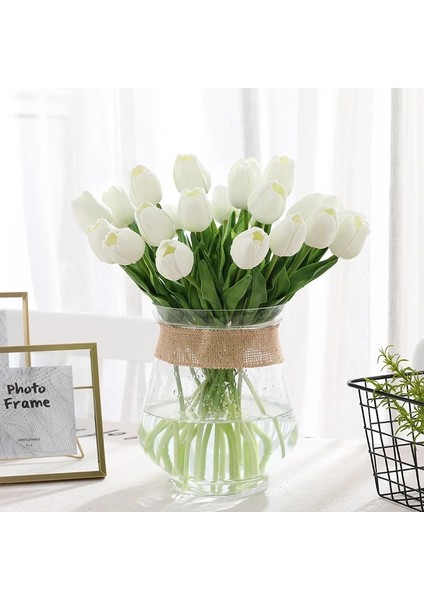 Şeftali 31 Adet/grup Laleler Yapay Çiçekler Pu Calla Sahte Çiçekler Gerçek Dokunmatik Çiçekler Düğün Dekorasyon Için Ev Partisi Dekorasyon Şekeri (Yurt Dışından) modelleri